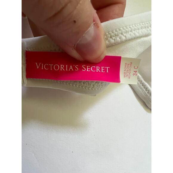 Victoria’s Secret Women's Sequin Underwire Bandeau Bikini Top Pink Size 34C - Picture 8 of 9